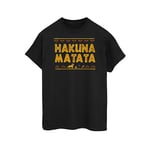 Disney Dam/Damer The Lion King Hakuna Matata Bomull Boyfrie Black 3XL