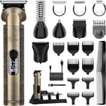 Hatteker Beard Trimmer Kit Professional Hair Clipper Zero Gapped T-Blade Trimmer