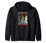 Oh Christmas Tree Your Ornaments Are History Cats Tree Snow Zip Hoodie