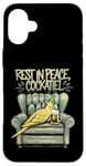 iPhone 16 Plus Drunk Cockatiel - Funny Cute Bird Beer Drinking Lover Case