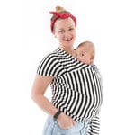 Baby Sling Wrap Newborn to Toddler Carrier, Stretchy Baby Wraps - Baby Sling Safety Tested, Hands-Free Baby Wrap Carrier, Newborn Sling - Baby Carrier (Black Stripe)