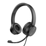 VulTech HS-03 HS-03 Casque Audio avec Microphone réglable pour PC avec contrôleur de Volume et muet pour Bureau, Ordinateur, Portable, Portable, Portable, Portable, Portable, Portable, équipe, Skype,