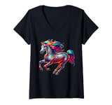 Womens Hanoverian Design Hanoverian Horse V-Neck T-Shirt