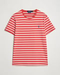 Polo Ralph Lauren Custom Slim Fit Striped T-Shirt Spring Red/White