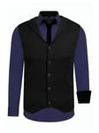 Rusty Neal Navy/Svart Skjortesett - Skjorte/Vest/Slips