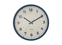 FISURA - Horloge Murale Originale Bleue. Horloge de Cuisine Moderne. Horloge Murale. 30 centimètres de diamètre. ABS et Verre. 1 Pile AA. Horloge sans tic-tac.