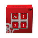 Dungeons & Dragons Metal D6 Set Red /White (4) Terningsett, Dungeons & Dragons 5th Edition - Rollespill fra Outland