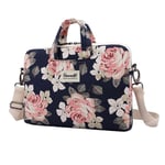 MacBook 15" / Laptop 15.6" Canvaslife Briefcase Väska - Navy Rose