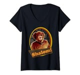 Womens Friday Night Dinner Jim Dog Costume Shalom Funny Comedy Meme V-Neck T-Shirt