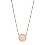 Fossil Collier Pour Femmes, 40.6 Cm De Longueur, 5.1 Cm D'Extension Collier En Acier Inoxydable Or Rose, JOF00491791