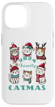 Coque pour iPhone 14 Catmas Famille Chat Kitty Funny Christmas Holiday 2024