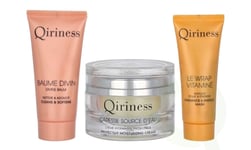 Qiriness Boite A Caresse Source D'eau Set 100 ml Caresse Source d'Eau Cream 50ml/Balm Divin 30ml/Vitamin Wrap 20ml