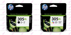 Genuine HP 305XL Black & Colour Ink Cartridge For HP ENVY 6430e Printer