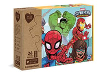 Clementoni Play For Future-Marvel Super Hero-24 pièces maxi-puzzle enfant-matériaux 100% recyclés-fabriqué en Italie, 3 ans et plus, 20262