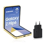 Samsung Galaxy Z Flip6, Smartphone Android 5G avec Galaxy AI, 256 Go, Chargeur secteur rapide 25W inclus, Smartphone déverrouillé, Jaune, Version FR