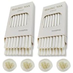 Bâton de cire, 40 PCS mini pistolet à colle bâton de cire d'étanchéité pour tampon de cire, bâtons de cire de scellement pour invitations de mariage, cartes (Pearl White)