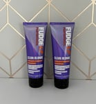 2 x Fudge Clean Blonde Violet Silver Toning Purple Shampoo 50ml - Great 4 travel