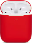 Étui Airpods Compatible,Accessoire de Protection Ultra-Fin,Souple,résistant au Silicone et Antichoc . Housse de Protection pour étui de Chargement Apple Airpods 2 & 1-Rouge