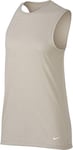 Nike Women's Sleeveless Sports Top, Womens, AH1444-008, Desert Sand/White, XL