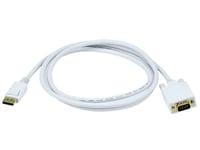 Monoprice 6 ft 28AWG DisplayPort to VGA Cable - White