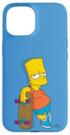 Coque pour iPhone 15 The Simpsons Bart Simpson Bleu ciel