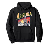 Arizona Vintage Cactus Sunset Grand Canyon State Top Pullover Hoodie