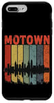 Coque pour iPhone 7 Plus/8 Plus Motown Vintage Inspired Detroit City Skyline 50s 60s 70s