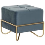 Dkd Home Decor - Banquette Polyester Métal 42X42X38 Velours Bleu