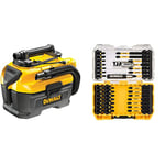 DeWalt - Aspirateur de Chantier Classe L - DCV584L-QW & DT70731T-QZ Coffret TOUGHCASE 37 Pièces - Embouts de vissage FLEXTORQ - pour Perceuse-Visseuse