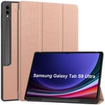 Samsung Galaxy Tab S9 Ultra X910    Tri-Fold PU Case    RoseGold