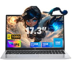 ACEMAGIC PC Portable 17,3 Pouces Ordinateur Portable Full HD,16 Go Ram DDR4 512 Go SSD 4 cœurs ln-tel Alder Lake N-97, jusqu'à 3,6 GHz,WiFi,3*USB3.2,BT5.0,HDMI,Laptop Gris