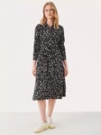 Part Two Shelby Ecovero Dress, Black Dot Print