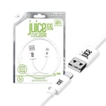 Juice Apple iPhone Lightning 3m Charger and Sync Cable for Apple iPhone 13, 13 Pro, 12, 12 Mini, SE, 11, XS, XR, X, 8, 7, 6, 5, iPad, Pro, Air, Mini, Airpods Pro - White
