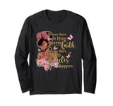 Where there is hope there is faith christian black women Long Sleeve T-Shirt