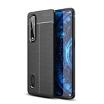 OPPO Find X2 Pro Leather Texture TPU Case Black