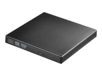 Coreparts Portable Slim - Platestasjon - Cd-Rw- / Dvd-Rom-Kombinasjon - 24X10x24x/8X - Usb 2.0 - Ekstern - Svart