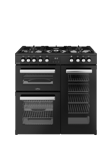 Belling Cookcentre 90cm Dual Fuel Gas Hob Range Cooker, Black