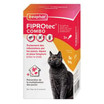 Beaphar – FIPROTEC COMBO au Fipronil et (S)-Méthoprène dosés à 50 mg/60 mg – Solution spot-on pour chats et furets (>1kg) – Agit contre puces, tiques et poux broyeurs – 3 pipettes de 0,5 ml