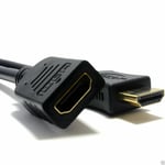 HDMI EXTENSION Cable Extender Lead Male to Female Socket 3D UHD TV - 5 Meter