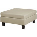 Pouf de Type Ottoman pour Canapé Modulable ou à Acheter Seul Tapissé en Tissu Beige de Qualité pour Salon Moderne et Scandinave Beliani