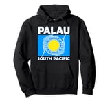 Flag of Palau South Pacific Blue Shark Pullover Hoodie