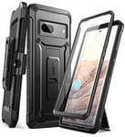 SUPCASE Coque pour Google Pixel 7 avec Protecteur d'écran Intégré [Support Pliable & Clip Ceinture] [Protection Qualité Militaire] pour Pixel 7, Noir