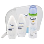 Dove Beauty Collection 3-Pieces Make Up Bag Gift Set, 0% ALCOHOL Anti-Perspirant