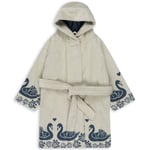 Konges Sløjd terry bathrobe jaquard gots – swan - toddler