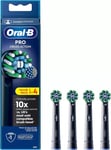 Oral-B Cross Action Toothbrush Heads Black Edition Pack of 4 Black Heads