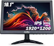 10,1 Pouces Écran Moniteur - Dalle IPS 16:10 1920 * 1200 HD Moniteur, 60Hz LED Mini Ecran PC, avec HDMI/VGA/BNC/AV/VESA/Support, Moniteur de sécurité à Domicile, Haut-Parleur intégré