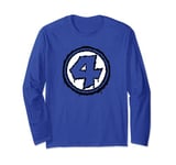 Marvel Fantastic Four Logo Melting Paint Drip Long Sleeve T-Shirt