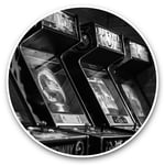 2 x Vinyl Stickers 10cm (bw) - Retro Arcade Machine Gaming Gamer  #37005