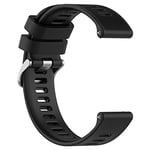 Disscool Replacement Strap for Garmin Forerunner 55,20mm Lug Silicone Band for Garmin Forerunner 55 (Black)