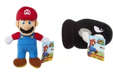 Lot de 2 peluches Nintendo Mario et Bullet Supermario Bros